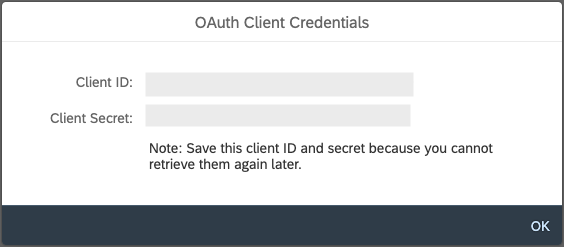 SAP Business Technology Platform Neo: Client ID and Client Secret