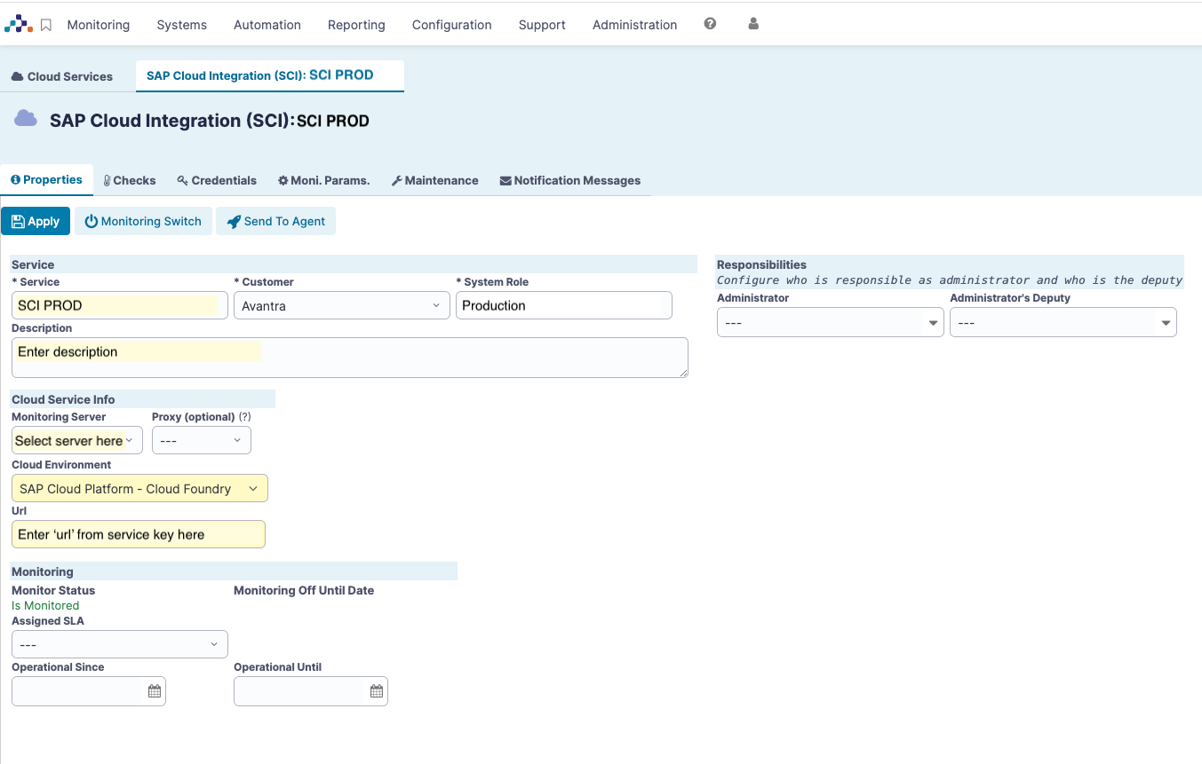 Cloud Environment for Cloud Foundry
