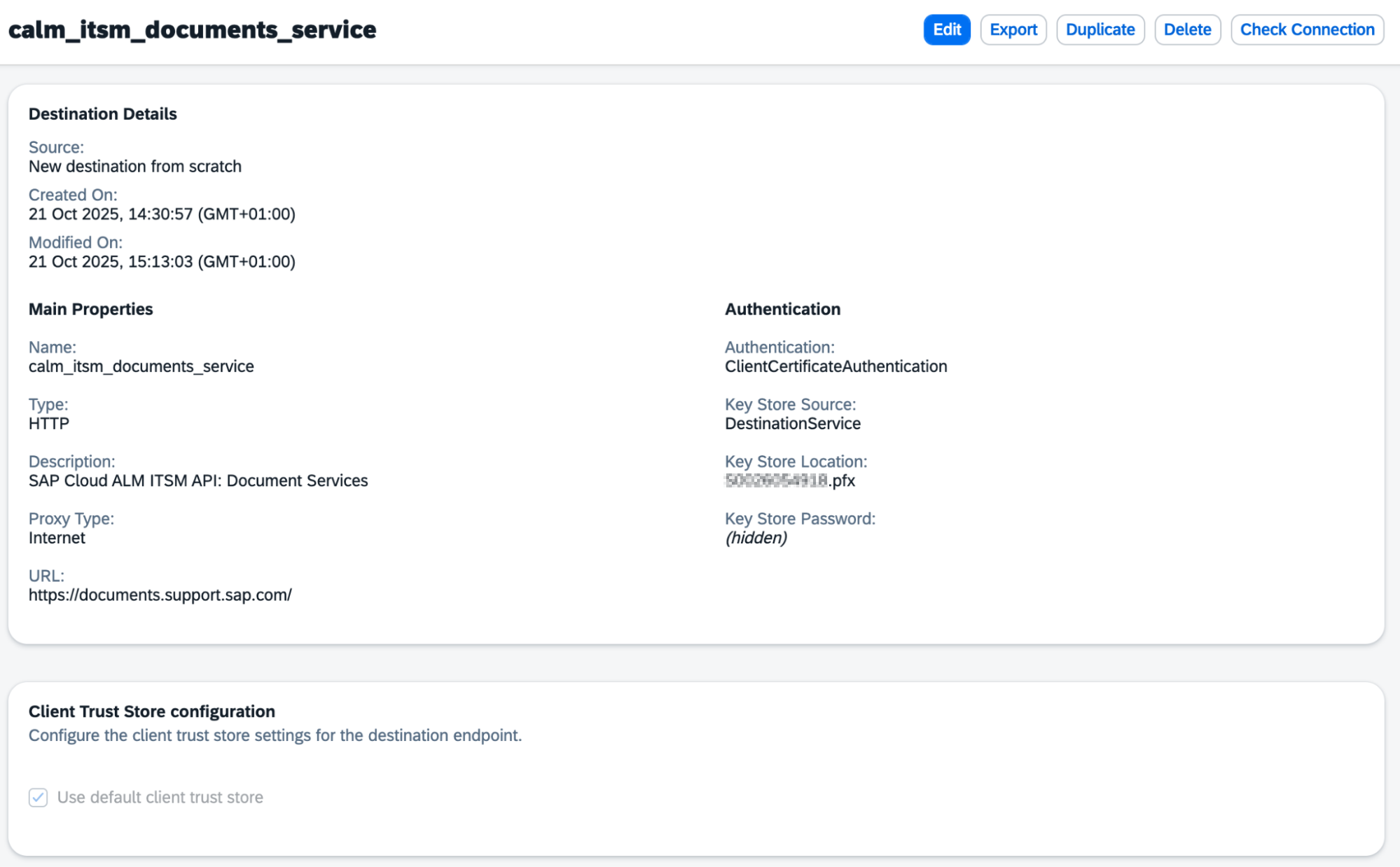 Correct Destinations