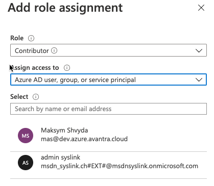 Add Role Assignment