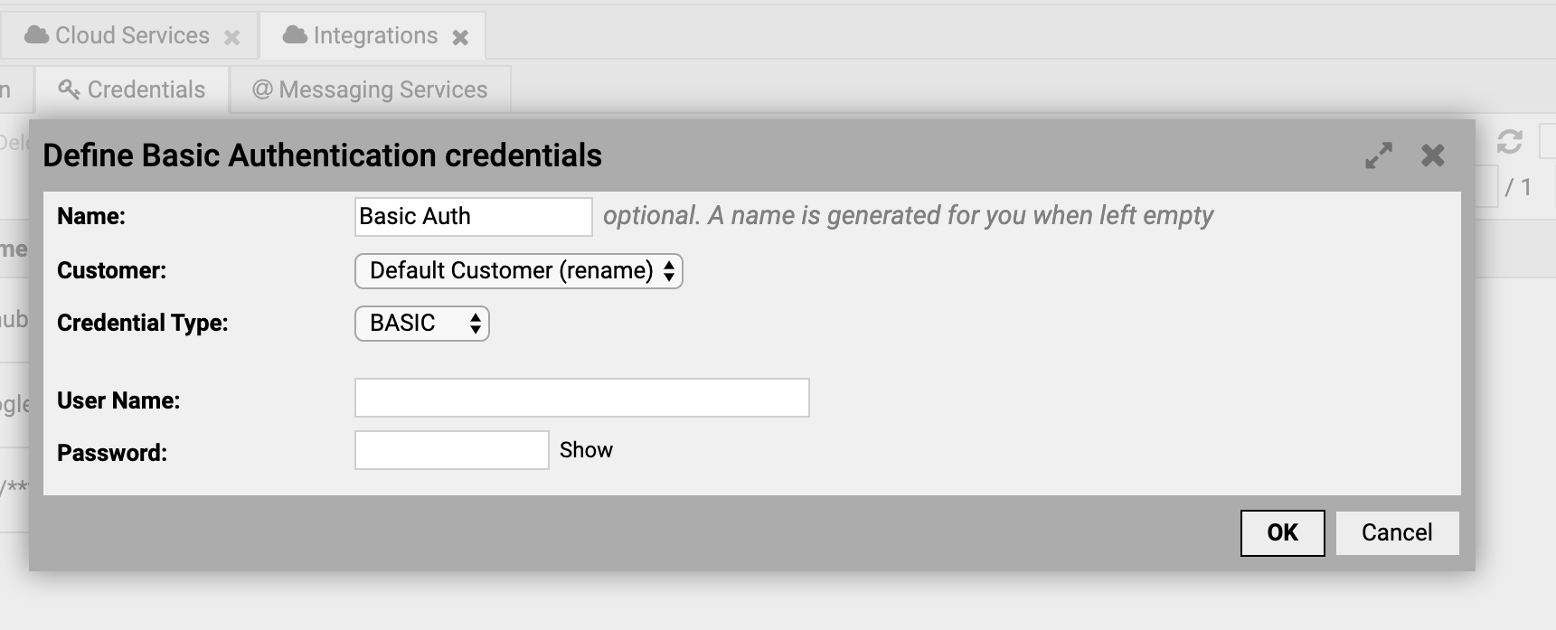 Basic Authentication Configuration