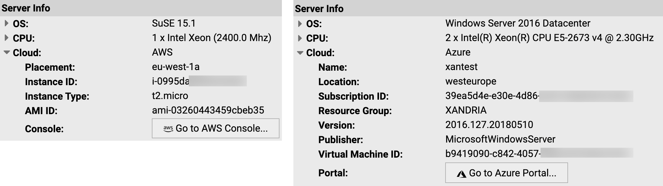 aws azure metadata examples