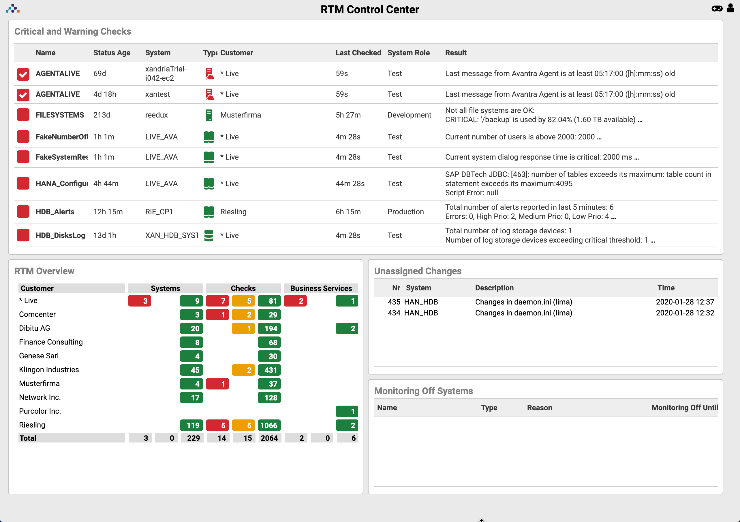 ui rtm control center