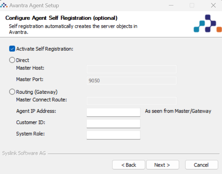 Agent Self Registration