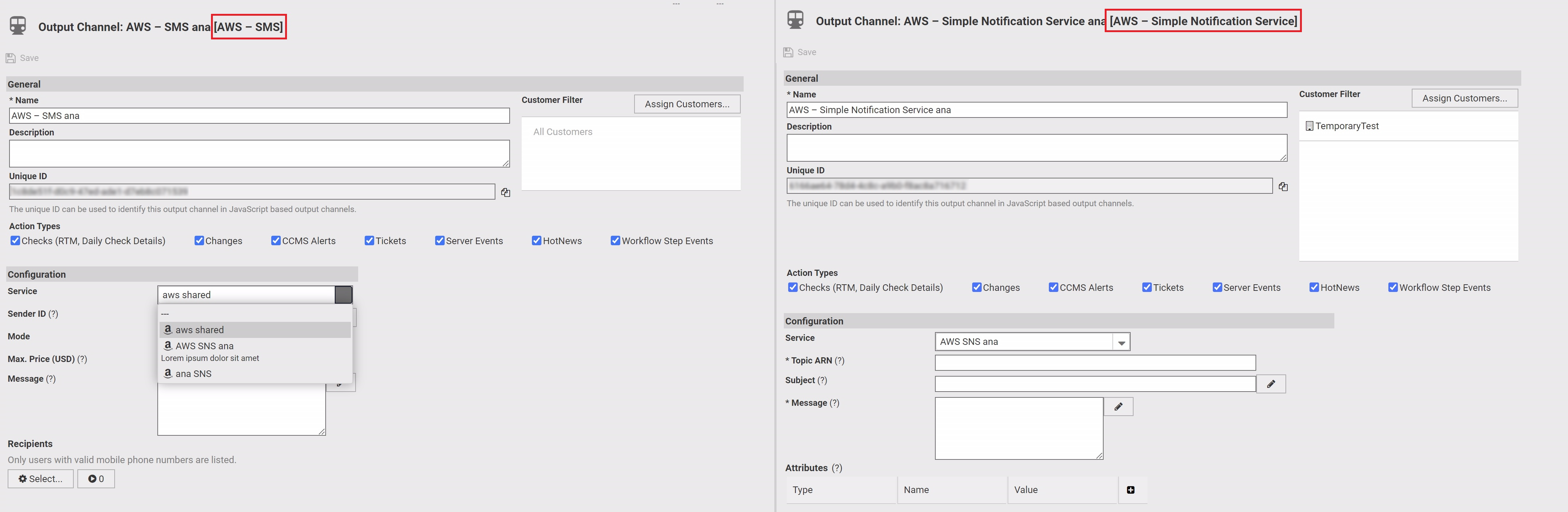 Channel Properties