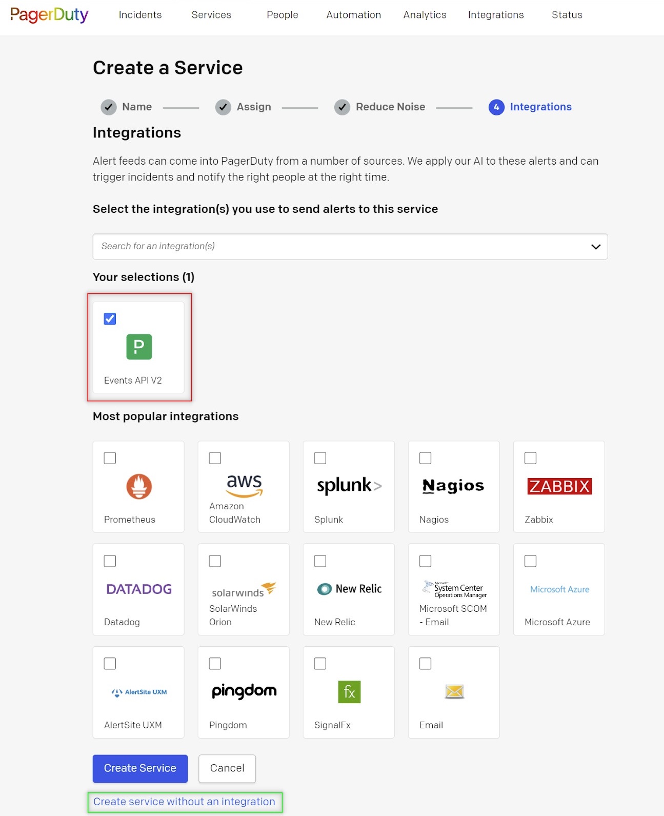 PagerDuty Select Integration