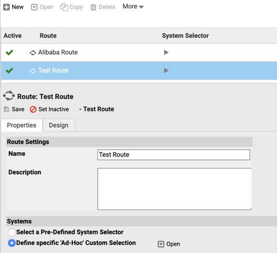 route properties