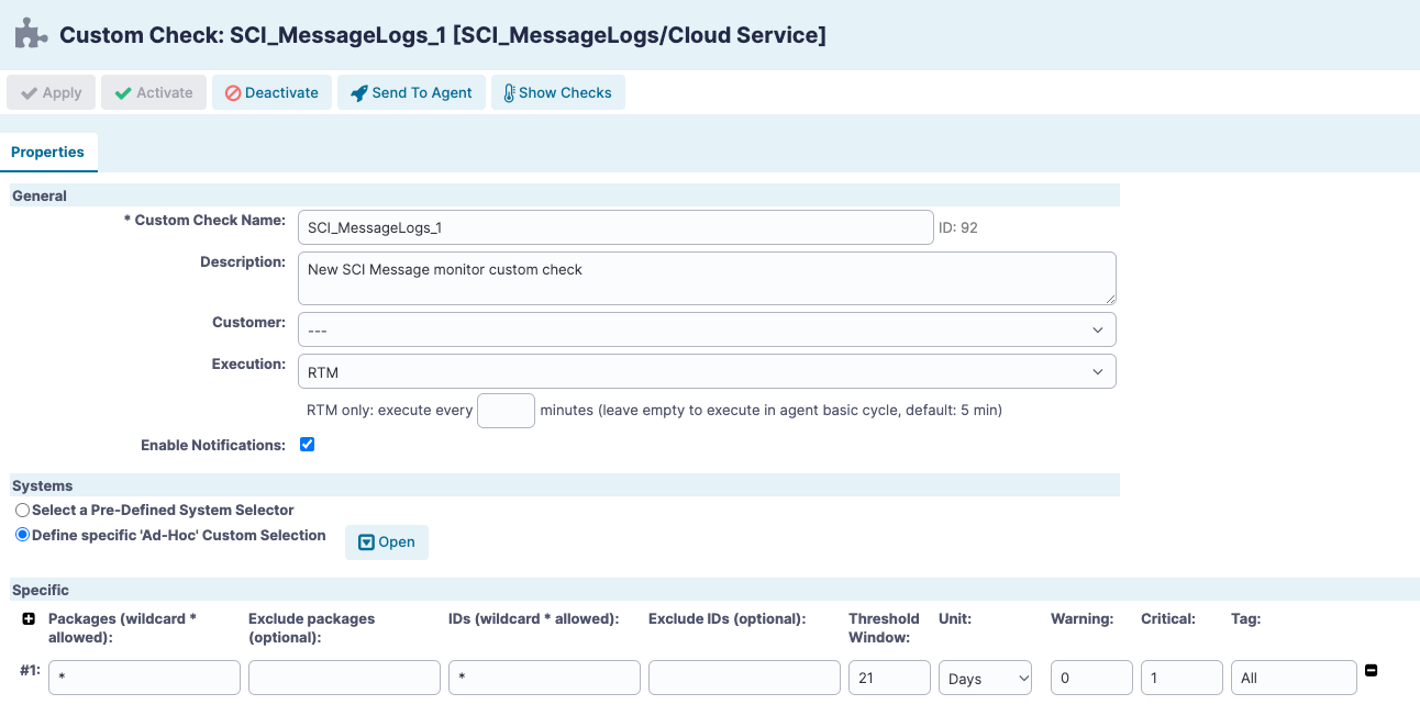 Setting the SCI_MessageLogs check to behave in the same manner as the deprecated CPI_MessageLogs check.