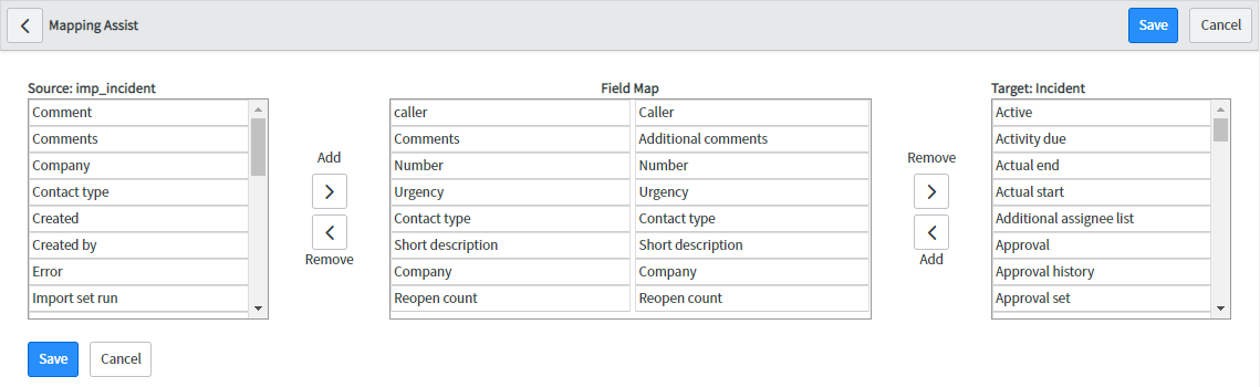 servicenow mapping assist